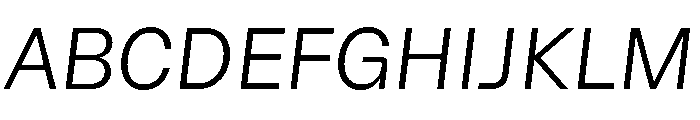 AlgorytmClear LightItalic Font UPPERCASE
