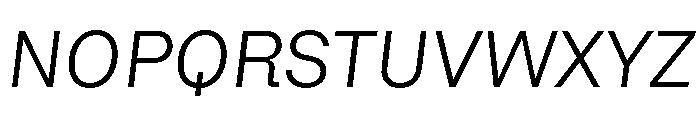 AlgorytmClear LightItalic Font UPPERCASE