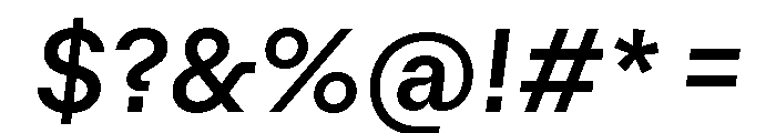 AlgorytmClear MediumItalic Font OTHER CHARS