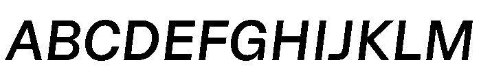 AlgorytmClear MediumItalic Font UPPERCASE