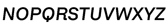 AlgorytmClear MediumItalic Font UPPERCASE