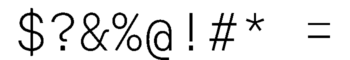 AlgorytmMono Extralight Font OTHER CHARS