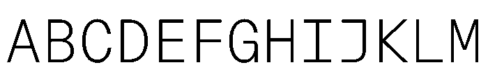 AlgorytmMono Extralight Font UPPERCASE