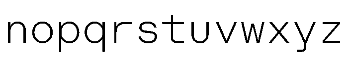 AlgorytmMono Extralight Font LOWERCASE
