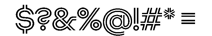 AlgorytmSport Inline Font OTHER CHARS
