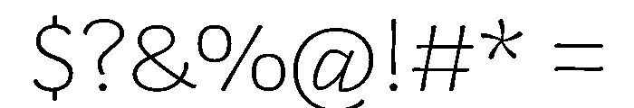 Almandin ExtraLight Instance Font OTHER CHARS