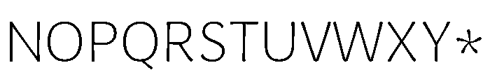 Almandin ExtraLight Instance Font UPPERCASE