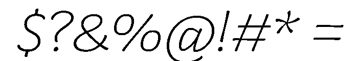 Almandin ExtraLightItalic Instance Font OTHER CHARS