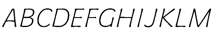 Almandin ExtraLightItalic Instance Font UPPERCASE