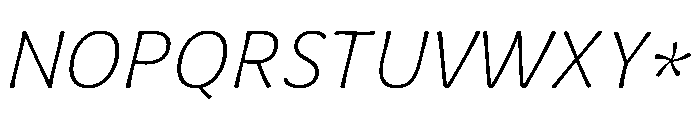 Almandin ExtraLightItalic Instance Font UPPERCASE