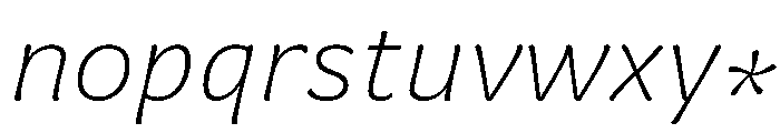 Almandin ExtraLightItalic Instance Font LOWERCASE