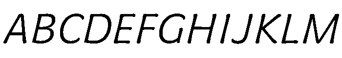 Almandin LightItalic Instance Font UPPERCASE