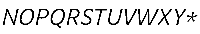 Almandin LightItalic Instance Font UPPERCASE
