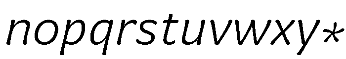 Almandin LightItalic Instance Font LOWERCASE