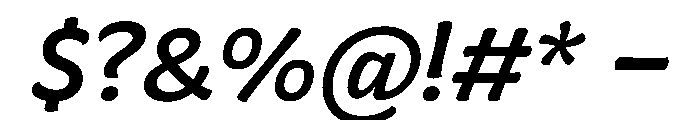Almandin MediumItalic Instance Font OTHER CHARS