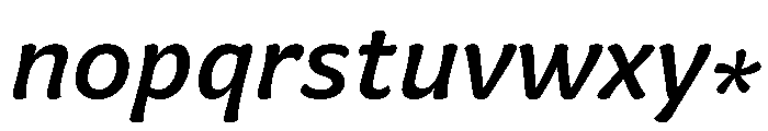Almandin MediumItalic Instance Font LOWERCASE