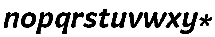 Almandin SemiBoldItalic Font LOWERCASE
