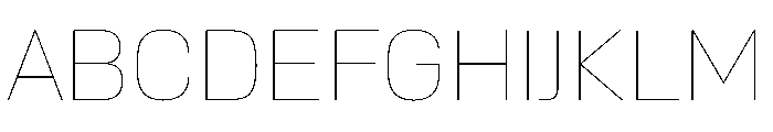 AlmoniMLv5AAA Thin Font UPPERCASE