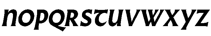Almost GothicBlackItalic Font UPPERCASE