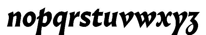 Almost GothicBlackItalic Font LOWERCASE