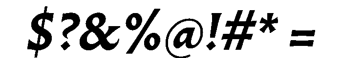 Almost GothicBoldItalic Font OTHER CHARS