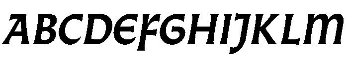 Almost GothicBoldItalic Font UPPERCASE