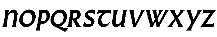Almost GothicBoldItalic Font UPPERCASE