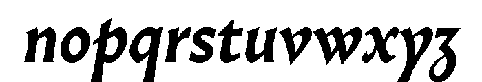 Almost GothicBoldItalic Font LOWERCASE