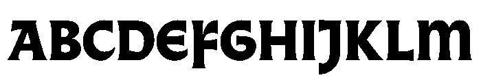Almost GothicHeavy Font UPPERCASE