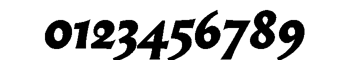 Almost GothicHeavyItalic Font OTHER CHARS