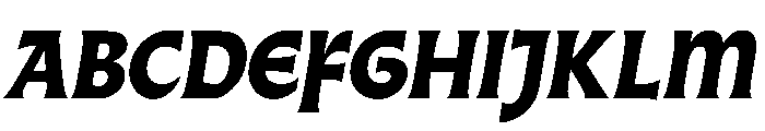 Almost GothicHeavyItalic Font UPPERCASE