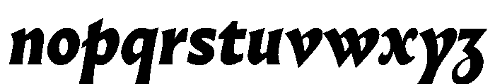 Almost GothicHeavyItalic Font LOWERCASE