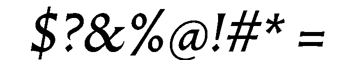 Almost GothicItalic Font OTHER CHARS