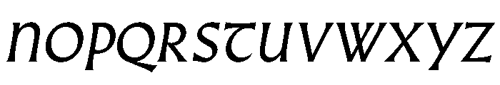 Almost GothicItalic Font UPPERCASE