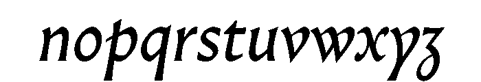Almost GothicItalic Font LOWERCASE