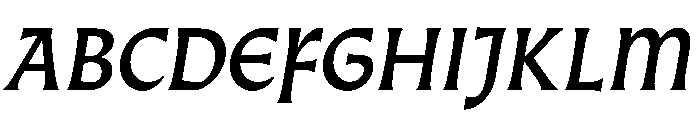 Almost GothicMediumItalic Font UPPERCASE