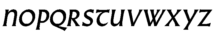Almost GothicMediumItalic Font UPPERCASE