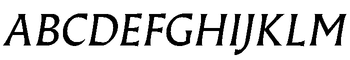 Almost Italic Font UPPERCASE