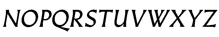 Almost Italic Font UPPERCASE