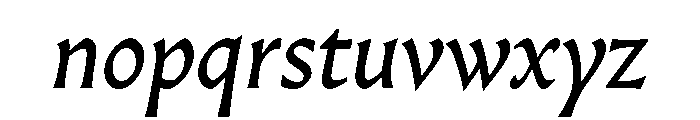 Almost Italic Font LOWERCASE