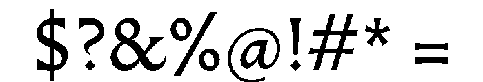Almost Roman Font OTHER CHARS