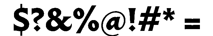 Almost RomanBlack Font OTHER CHARS