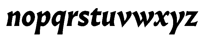 Almost RomanBlackItalic Font LOWERCASE