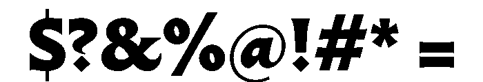 Almost RomanHeavy Font OTHER CHARS