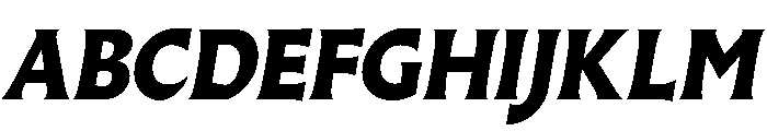 Almost RomanHeavyItalic Font UPPERCASE