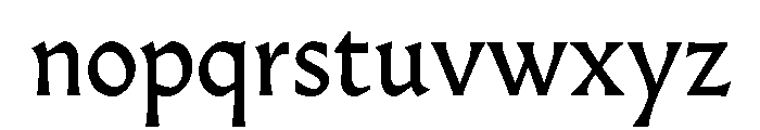 Almost Roman Font LOWERCASE