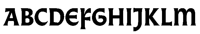 AlmostDisplay GothicBlack Font UPPERCASE