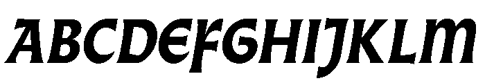 AlmostDisplay GothicBlackItalic Font UPPERCASE