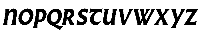 AlmostDisplay GothicBlackItalic Font UPPERCASE