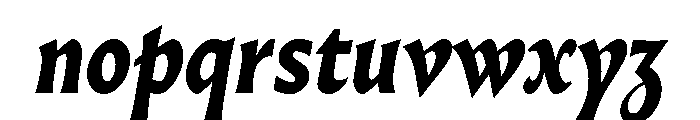 AlmostDisplay GothicBlackItalic Font LOWERCASE